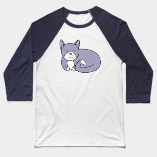 Grey Kitty Baseball T-Shirt